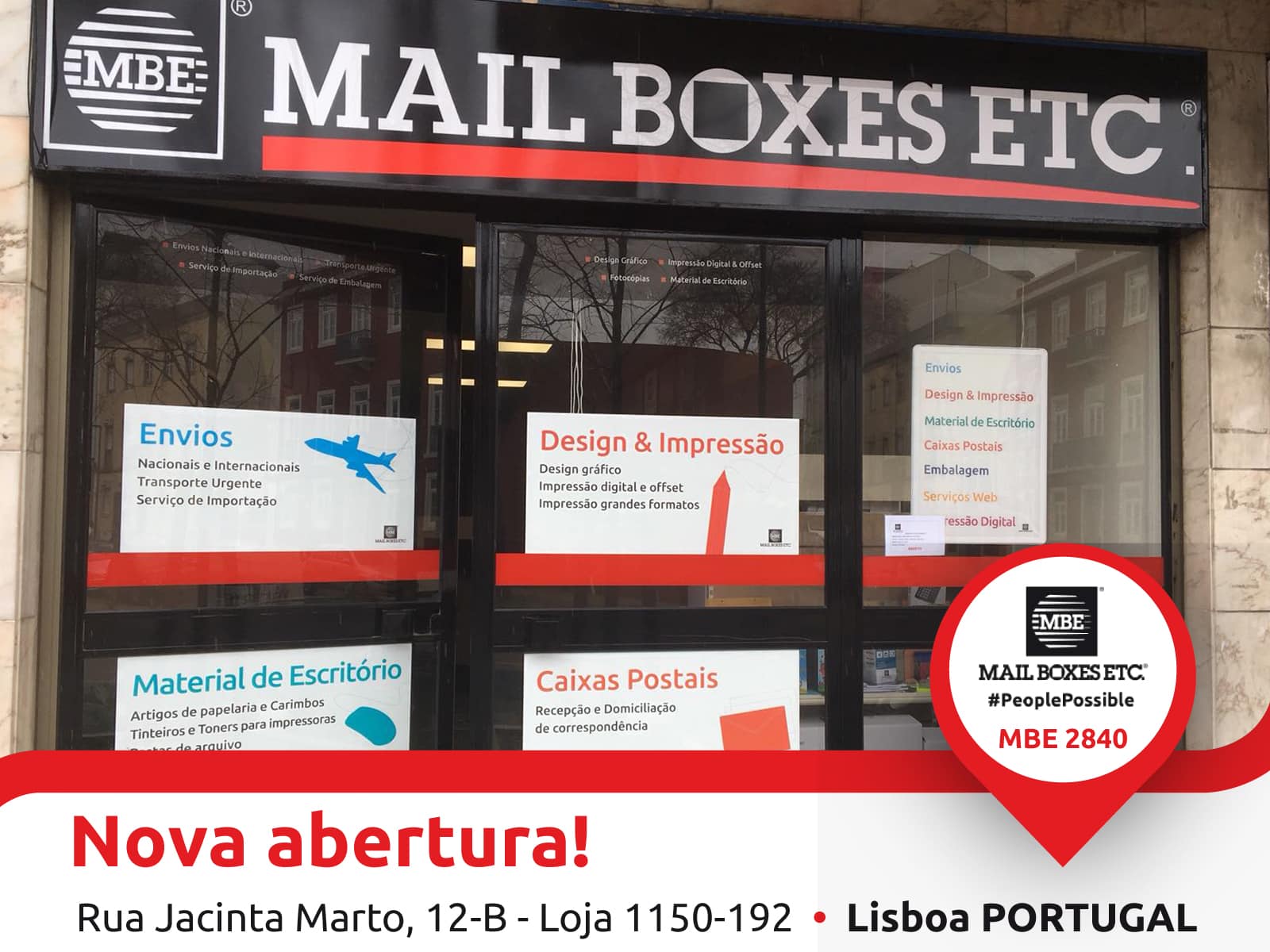 Mail Boxes Etc. inaugura terceiro centro em Portugal MBE Portugal